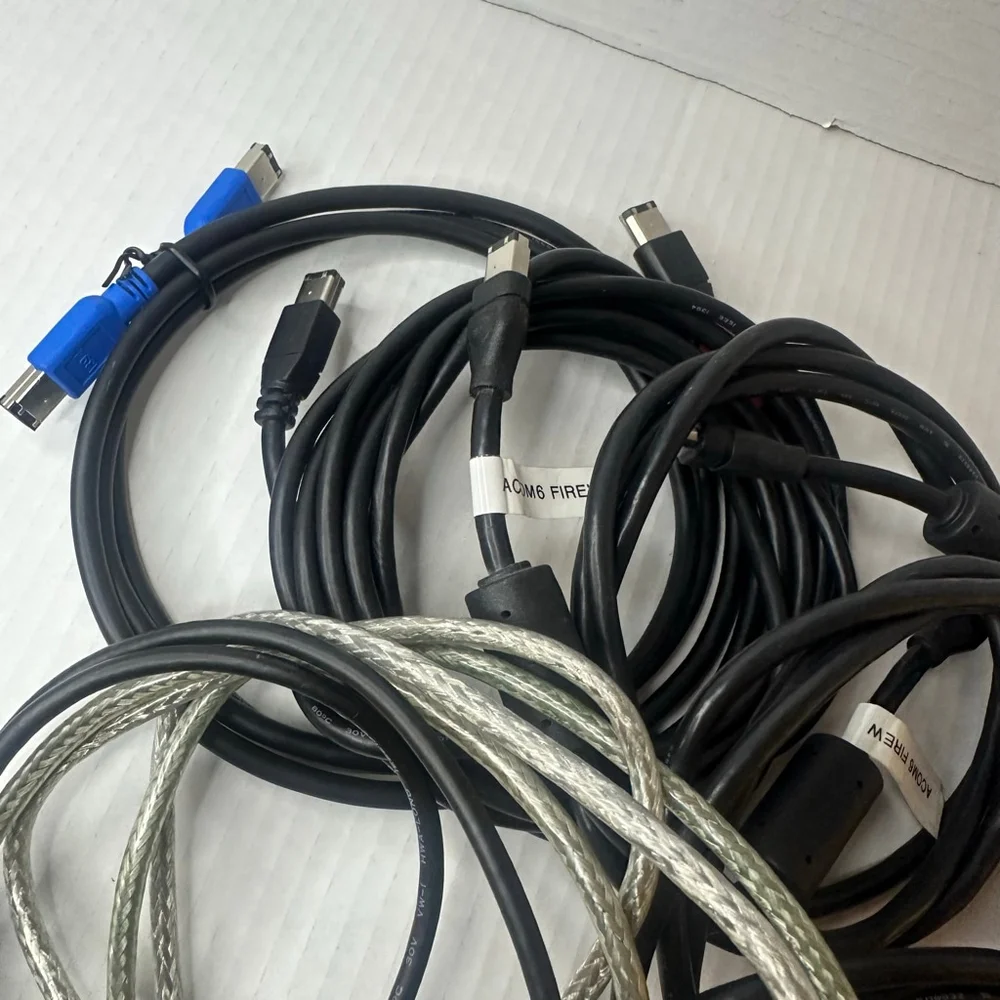 Lot of 11 FireWire 400 Cables (Various Lengths)